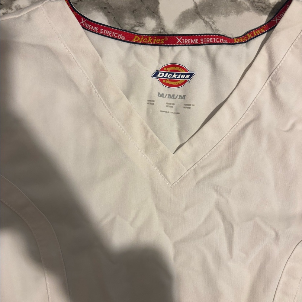 Dickies white scrub Top new